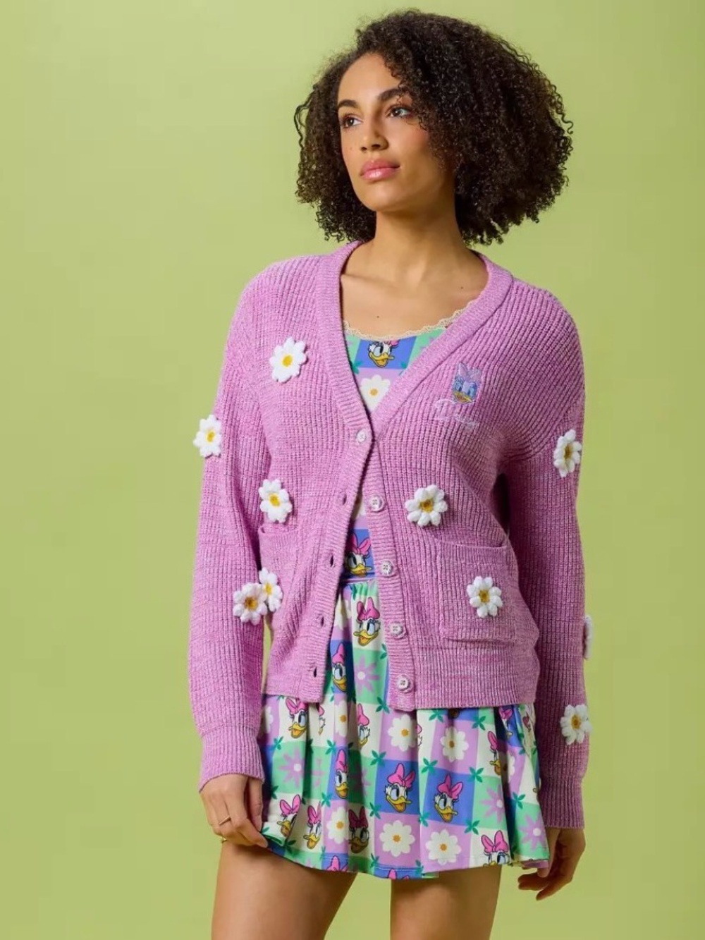Disney Store Daisy Duck Cardigan Sweater for Adults by Her Universe